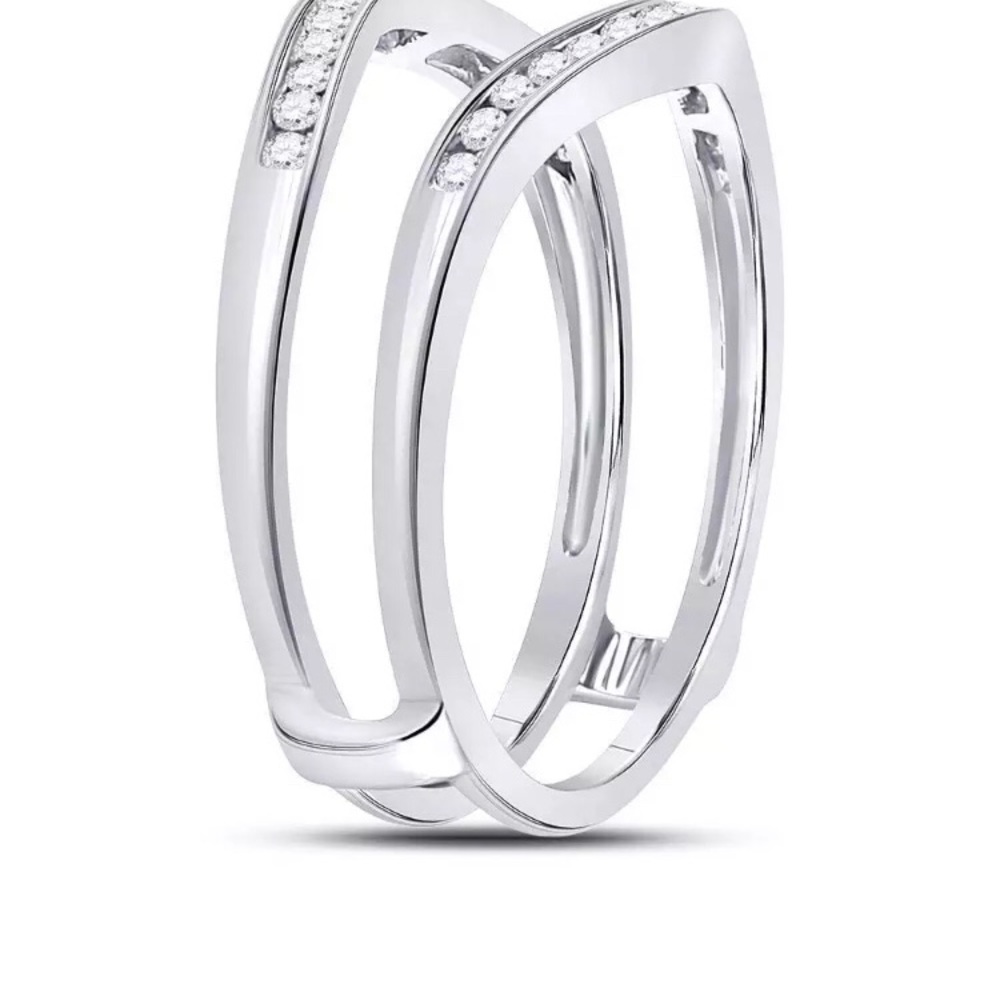 14kt Diamond Ring Guard Solitaire Enhancer 1/4 CTW - Picture 4 of 5